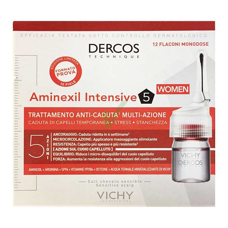 Dercos Linea Aminexil Clinical Intensive Trattamento Anticaduta 5 Donna 12 Fiale