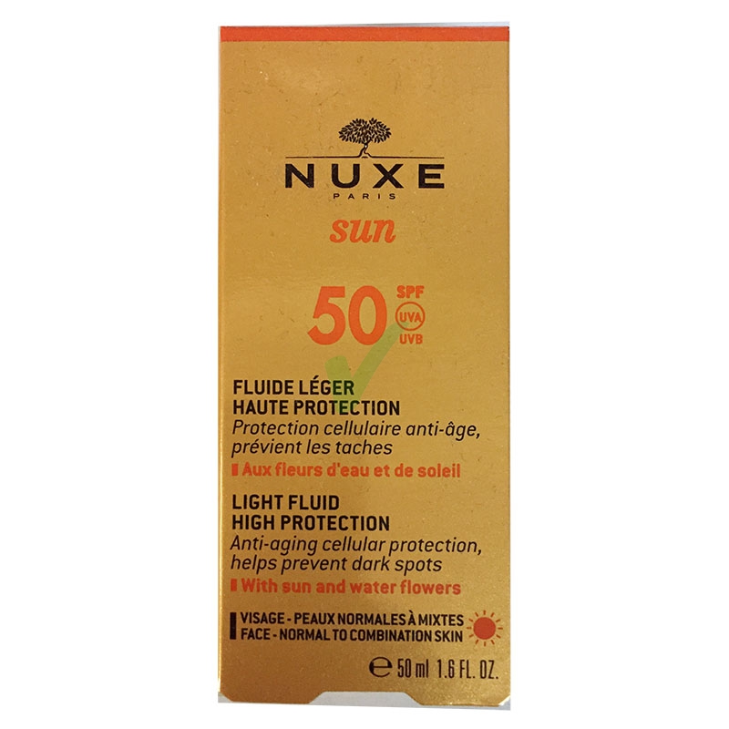 Nuxe Sun Linea Solare SPF50 Fluido leggero Alta Protezione Viso 50 ml