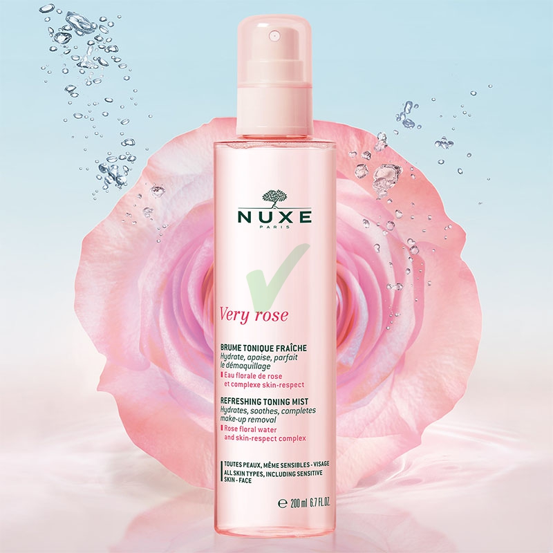 Nuxe Linea Very Rose Tonico Spray Fresco Perfezionatore Make-up Lenitivo 200 ml