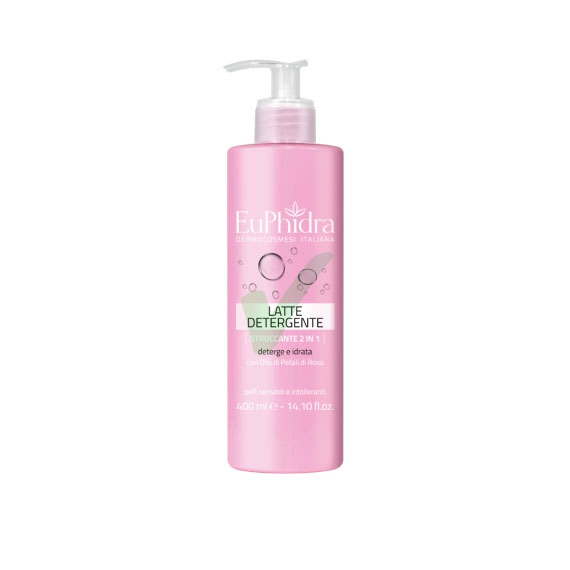EuPhidra Linea Detergenza Latte Detergente Struccante 2in1 Pelli Sensibili 400ml