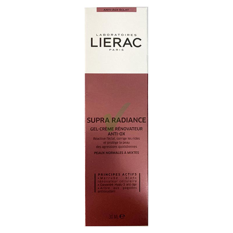 Lierac Linea Supra Radiance Gel-Crema Giorno Anti-Ox Anti-Et Rimpolpante 30 ml