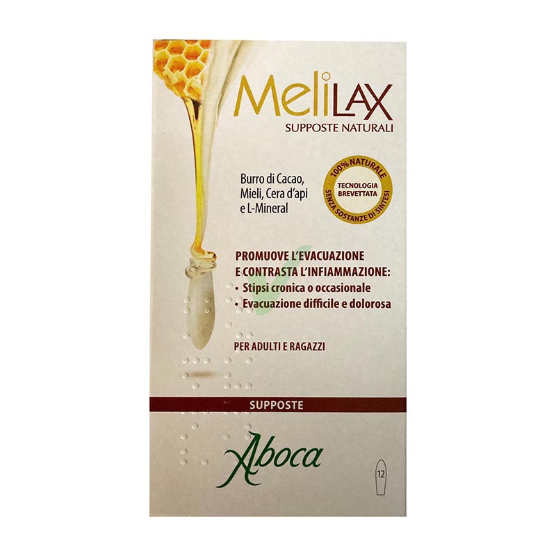 Aboca Linea Dispositivi Medici Intestino Sano Melilax Adulti 12 Supposte