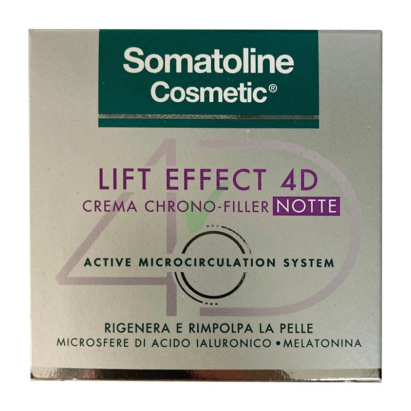 Somatoline Cosmetic Linea Lift Effect 4D Antirughe Chrono Filler Notte Viso 50ml