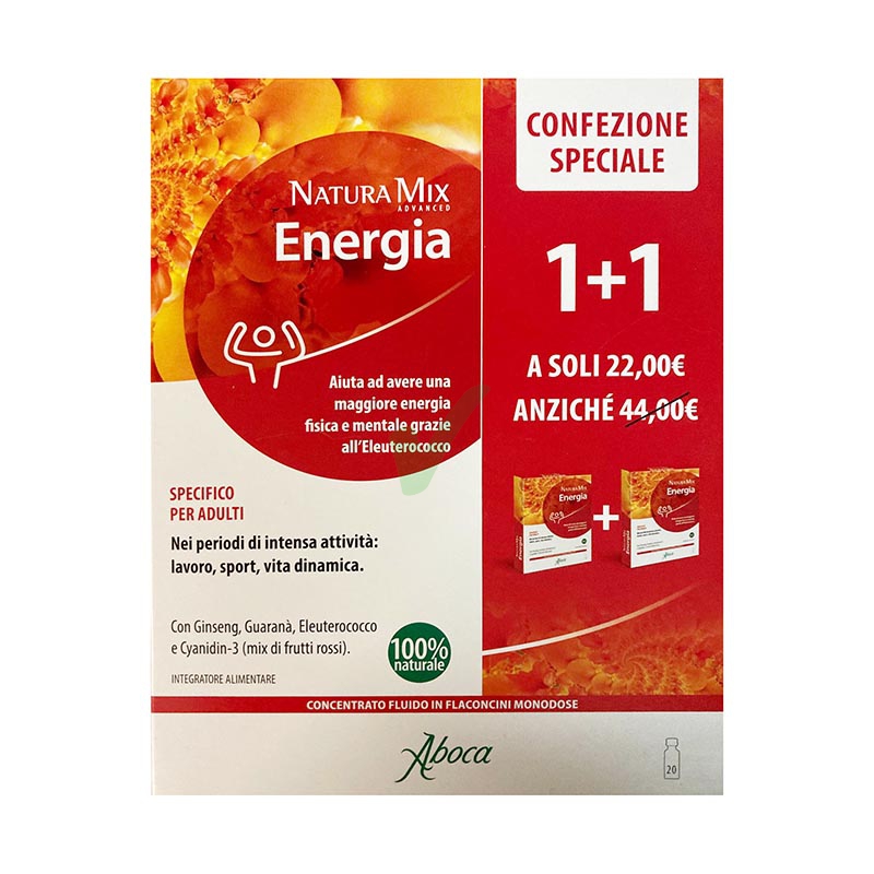Aboca Linea Benessere Natura Mix Advanced Energia Integratore Adulti 20 Flaconc