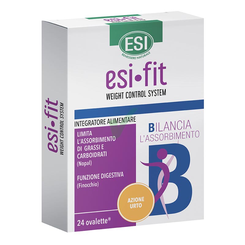 Esi Linea Controllo del Peso Fit Azione Urto Integratore Alimentare 24 Ovalette