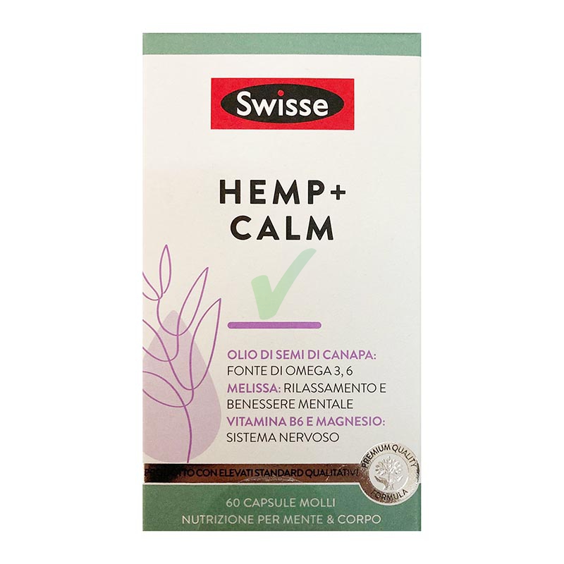 Swisse Linea Sonno e Serenit Hemp+ Calm Integratore Alimentare 60 Capsule Molli