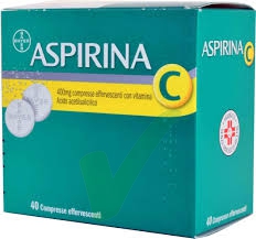 Aspirina C 400 Mg Compresse Effervescenti Con Vitamina C 40 Compresse In Strip Al/Pe/Carta-Pe/Al/Surlyn