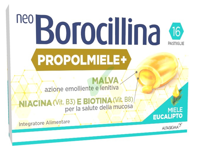 NeoBorocillina Propolmiele+ 16 Pastiglie Gusto Miele ed Eucalipto