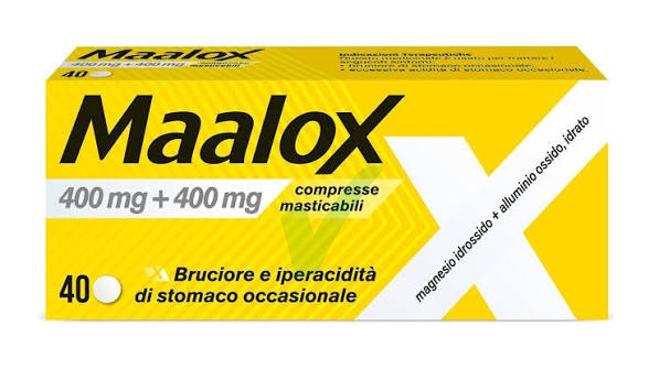 Maalox 400 Mg + 400 Mg Compresse Masticabili 40 Compresse