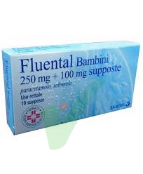 Fluental Bambini 250 Mg + 100 Mg Supposte 10 Supposte