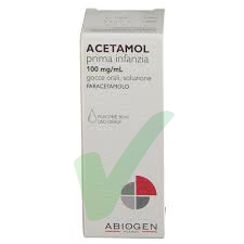 Acetamol Prima Infanzia Prima Infanzia 100 Mg/ Ml Gocce Orali, Soluzione 1 Flacone Da 30 Ml