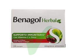 Benagol Herbal Integratore Supporto Immunitario Ribes 24 Pastiglie