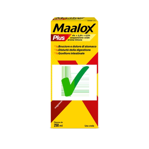 Maalox Plus 4% + 3,5% + 0,5% Sospensione Orale Aroma Menta Flacone In Pet Da 250 Ml