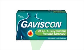 Gaviscon 250 Mg + 133,5 Mg Compresse Masticabili Gusto Menta 48 Compresse