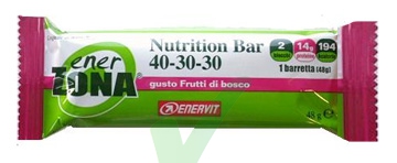 EnerZona Linea Alimentazione Dieta a ZONA Nutrition Bar Frutti Rossi 40-30-30