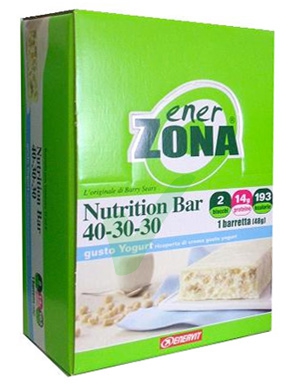 EnerZona Linea Alimentazione Dieta a ZONA Nutrition Bar Yogurt 20 Barrette