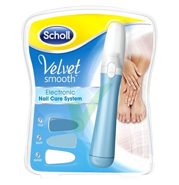 Scholl Linea Nail Care Velvet Smooth Kit Elettronico Levigante Mani Piedi