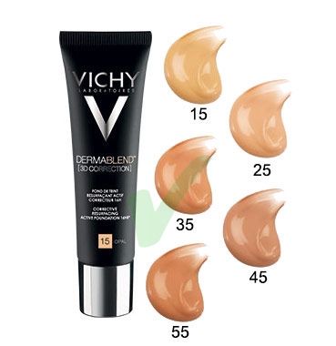 Vichy Make-up Linea Dermablend 3D Correction Fondotinta Elevata Coprenza 30ml 15