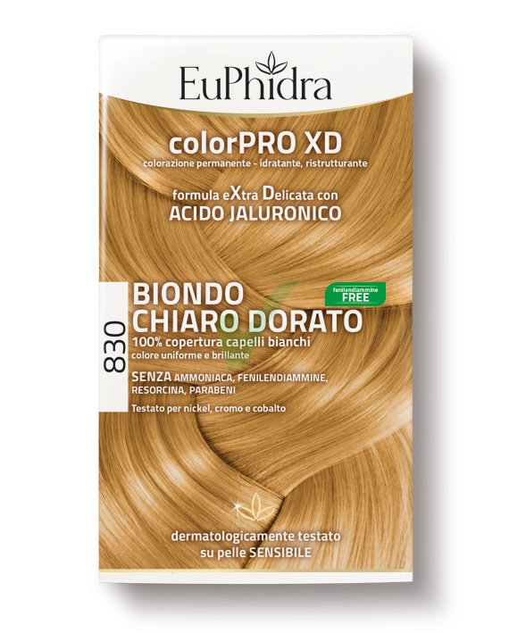 EuPhidra Linea ColorPRO XD Colorazione Extra-Delixata 830 Biondo Chiaro Dorato
