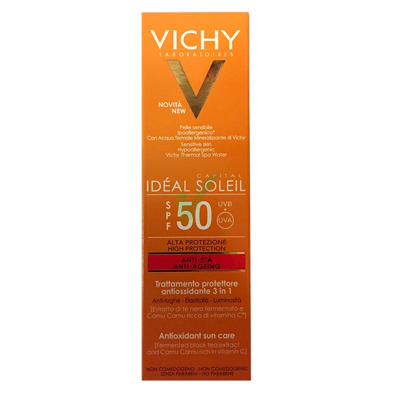 Vichy Linea Ideal Soleil SPF50+ Trattamento Anti-Et Antiossidante Viso 50 ml
