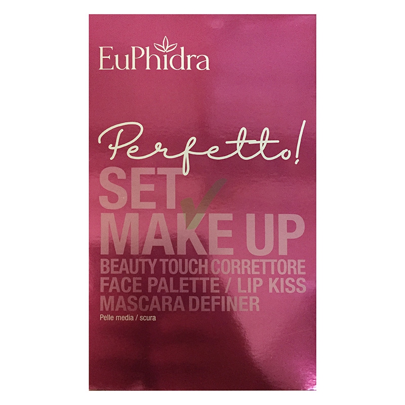 EuPhidra Linea Cofanetto Set Make-Up Cipria+ Correttore+ Mascara+ Rossett Medio
