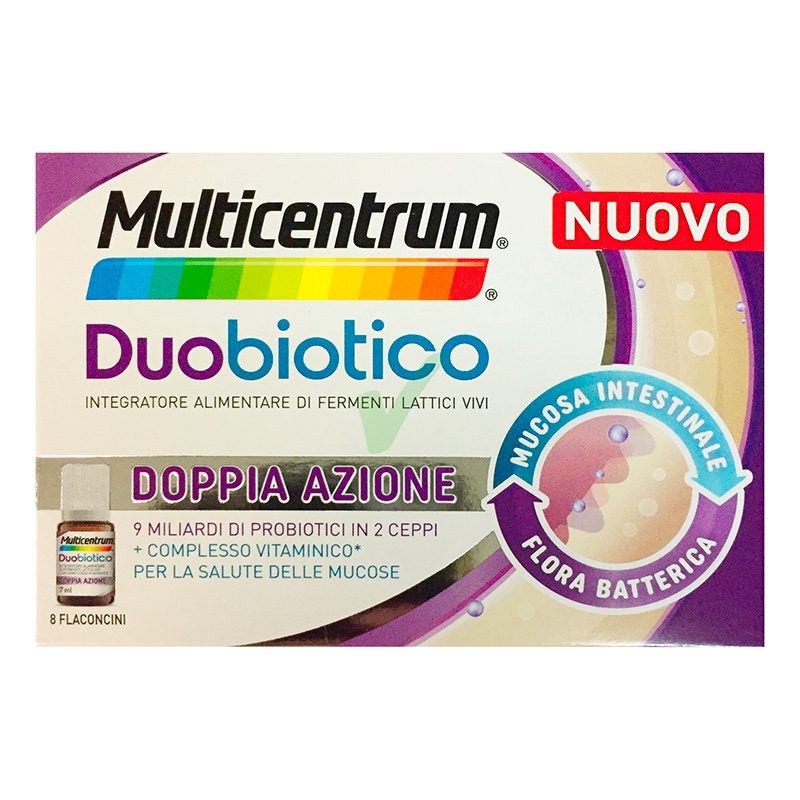 Multicentrum Linea Intestino Sano Duobiotico Integratore Fermenti 8 Flaconcini