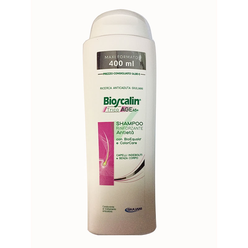 Bioscalin Linea TricoAge 45+ con BioEquolo Shampoo Rinforzante Anti-Et 400 ml