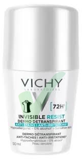 Vichy Deodorante Anti-Traspirante Invisible Resist Roll-on 72h 50 ml
